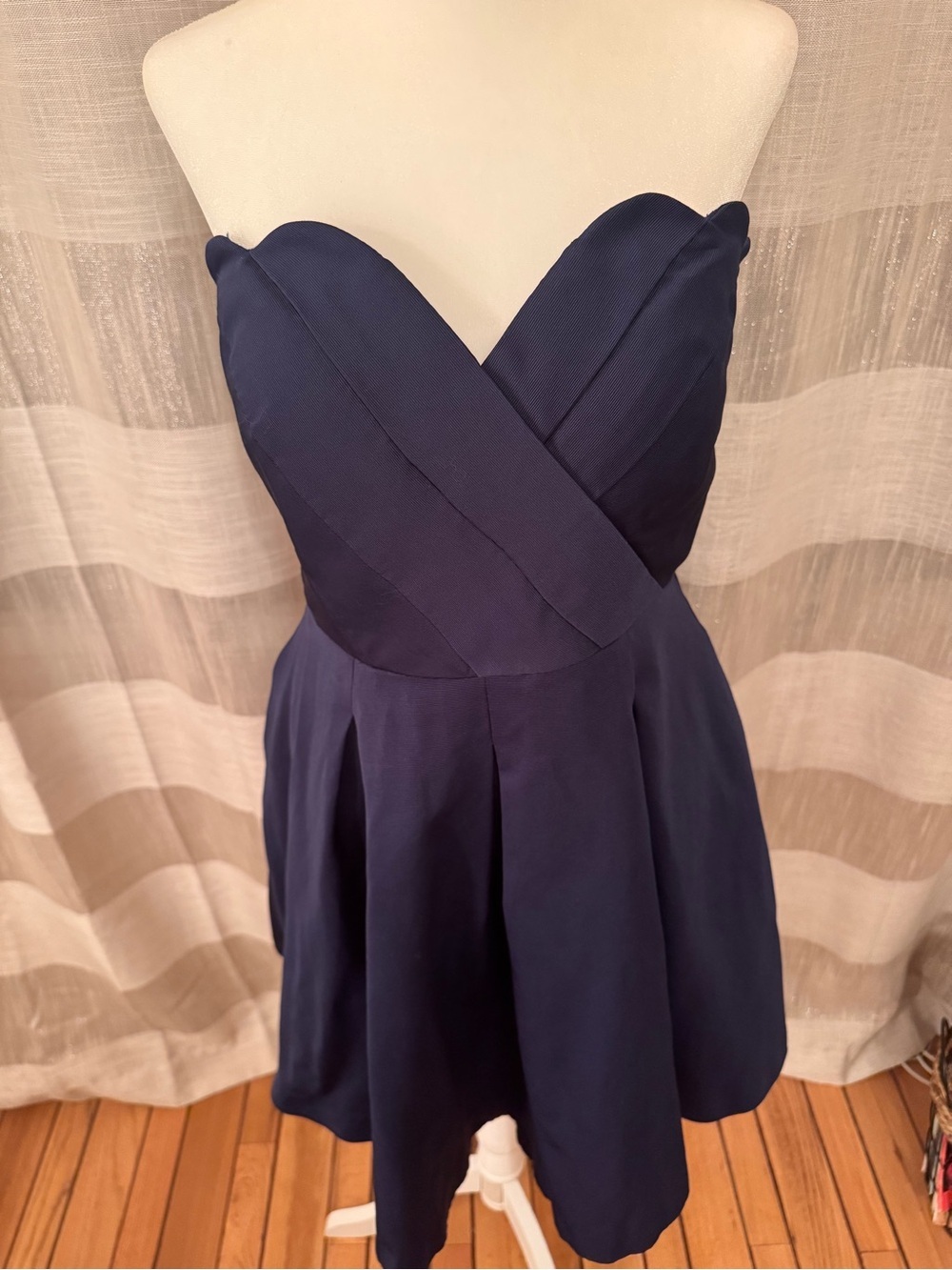 Weddington Way Navy Strapless Sweetheart Fit-and-Flare Dress